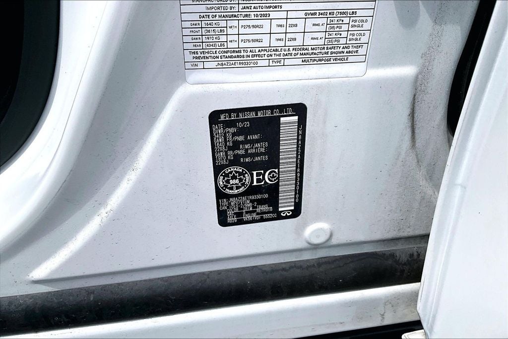 2024 INFINITI QX80 Sensory