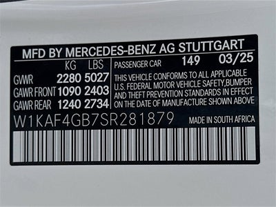 2025 Mercedes-Benz C-Class C 300