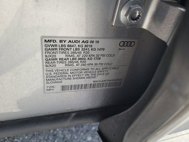 2019 Audi Q7 55 SE Premium Plus
