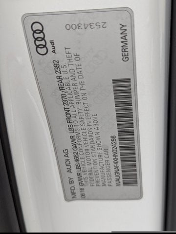 2017 Audi A4 2.0 TFSI Auto Premium FWD