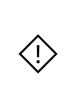 Black hazard sign icon